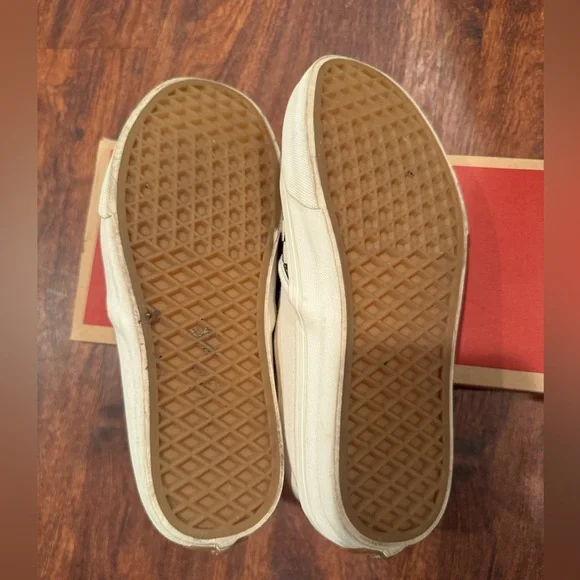 Vans Womens Slip-On Checkerboard Sneakers - Black and Cream - Picture 6 of 6